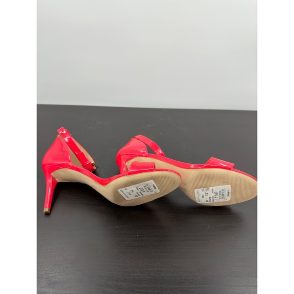 Michael Kors Ultra Pink Patent Leather Heels Size 11M Strappy Open Toe Sandals - Picture 6 of 7